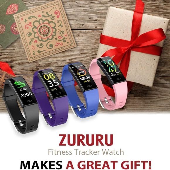ZURURU Black Fitness Tracker - 1" Depth, 2" Height, 9" Length - Picture 5 of 10